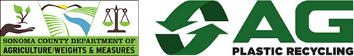 Patrocinadores del Día del Reciclaje de Plásticos: Departamento de Agricultura del Condado de Sonoma, Pesos y Medidas y AG Plastic Recycling